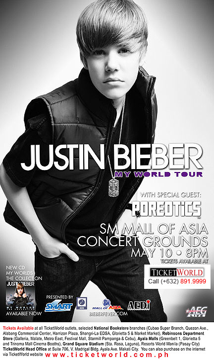 justin bieber world tour ticket. My World Tour: Justin Bieber