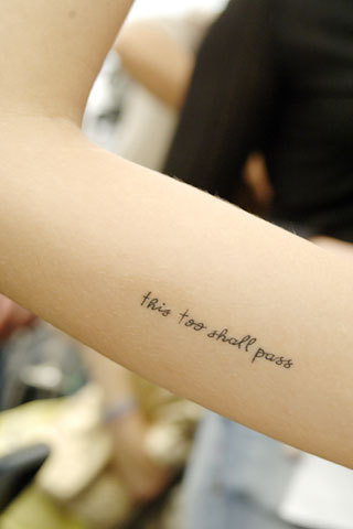 This too shall pass. I want almost every single one of Freja Beha's tattoos.