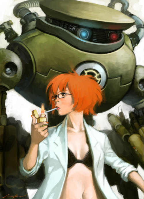 commanderuban Carrie Byron meets the robot from Chrono Trigger