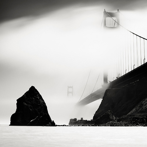 san francisco golden gate bridge black and white. Golden Gate, Study 1 - San