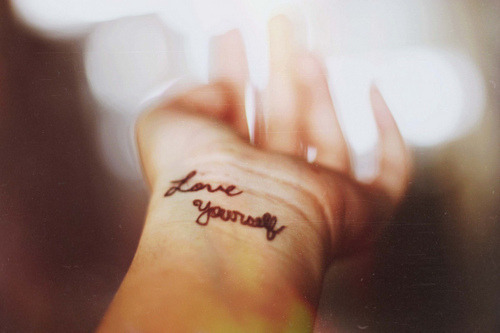 tattoo love yourself words