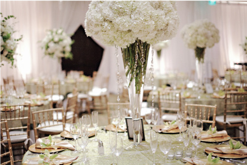  white flowers crystal elegant wedding decoration table setting 