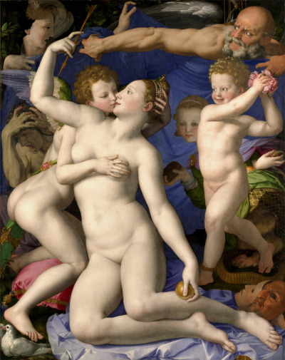 paintingswithoutnipples: An Allegory of Venus and Cupid After Bronzino