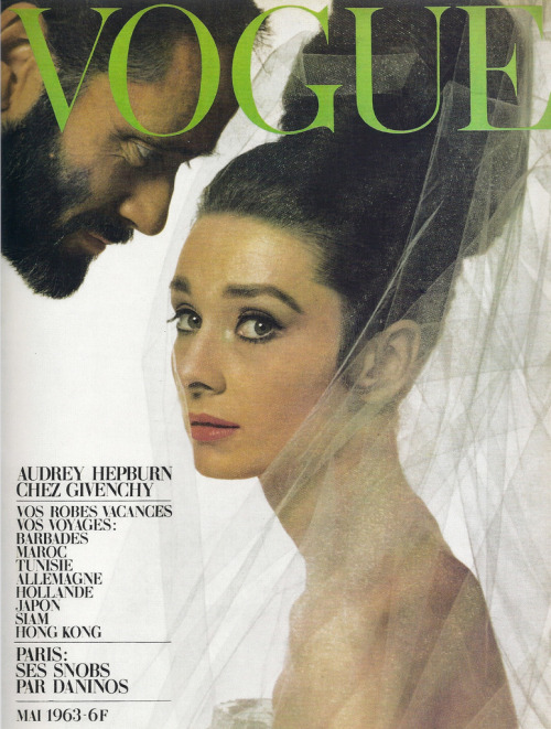 Vogue Paris1963 with Audrey Hepburn Vogue Paris 1967 with Twiggy