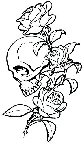 I want another tattoo.. Like this but without the skull and a banner wrapped 