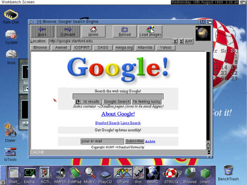 google 1999. Google in 1999.