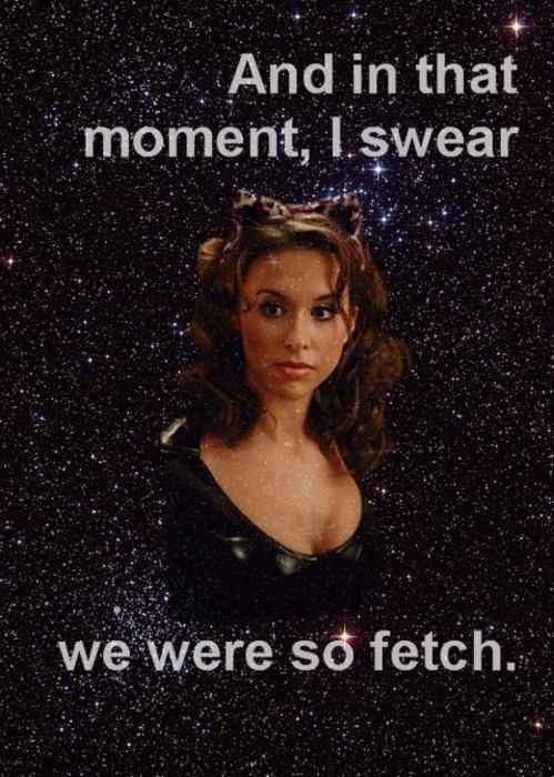 NONE FOR YOU GRETCHEN WEINERS BYE via kidconor 