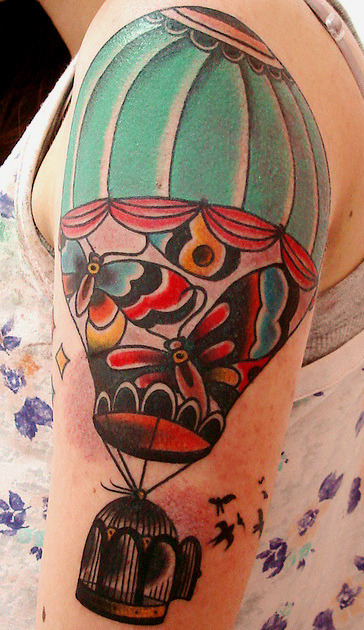Hot Air Balloon Tattoo. my hot air balloon tattoo.