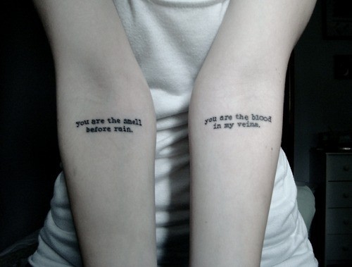  Brand New arms lyrics tattoo words you are the smell before rain you 