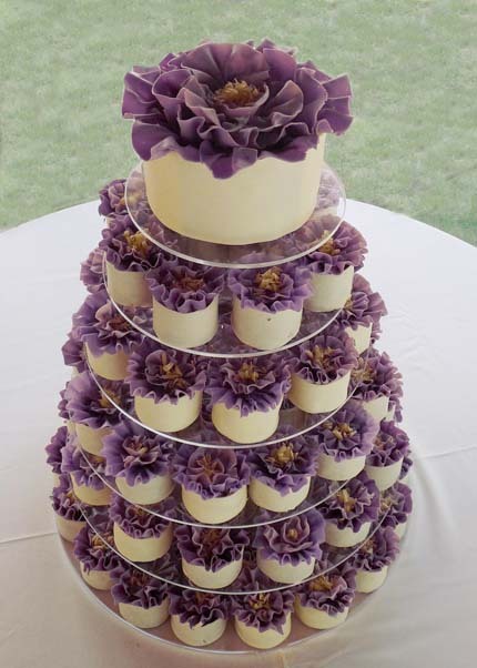 Tags cake wedding cupcakes mini cakes purple 