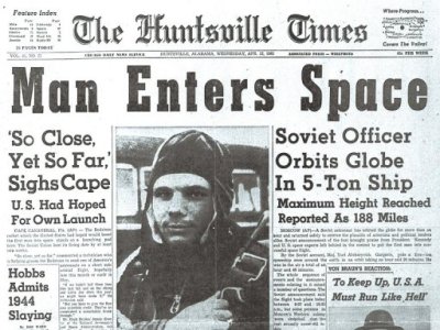 50 years ago today man enters space…