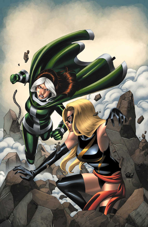 Rogue vs. Ms. Marvel por Mike Wieringo