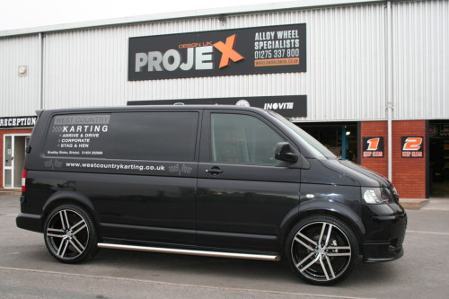 VW T5 Transporter 22 x100 with 265 3522 tyres