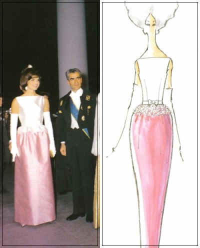 Jackie Kennedy Fashion on Jackie Kennedy Attending A White House Dinner Held In Honor Of