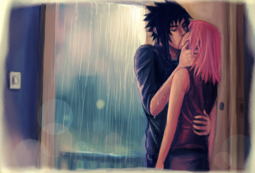naruto sasuke kiss. Caption: Sasuke and Sakura