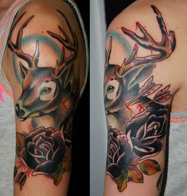 Deer tattoo by Dalmiro Posted Sun April 17th 2011 at 858am
