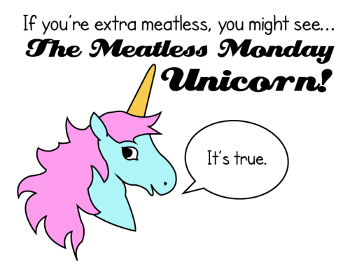 vegansaurus:

It’s Meatless Monday again! Pass it on to the omnis.
