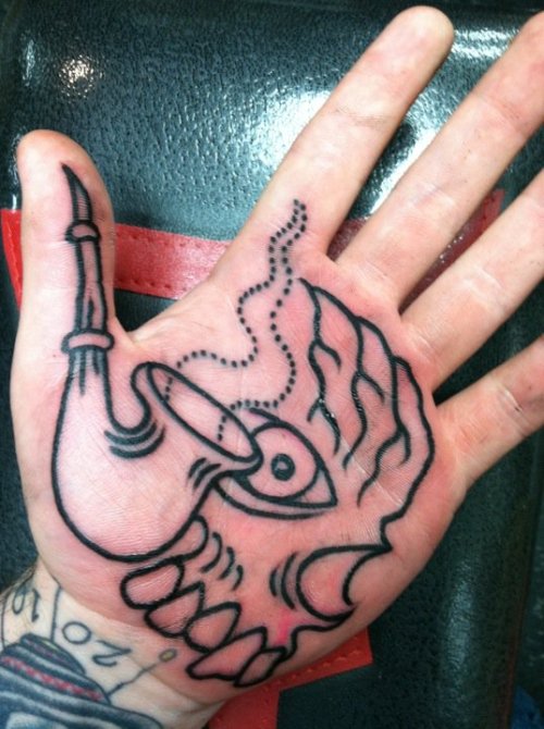 smoke tattoo. Palm #tattoo by Greg Christian