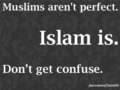 Muslims are not perfect.