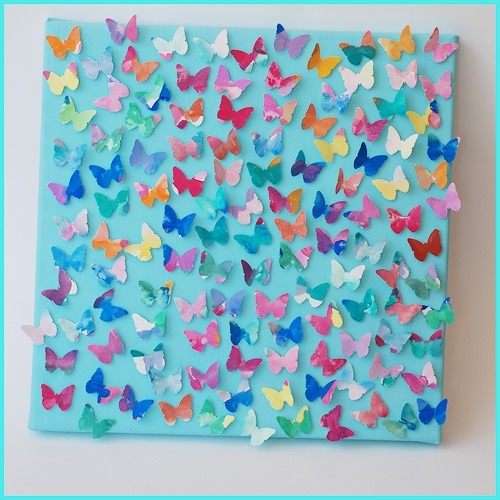 butterfly artwork for kids. Butterfly Collage DIY