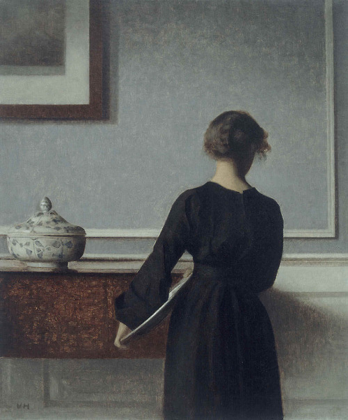 enchanting:

Interior with Young Woman from Behind (1904)