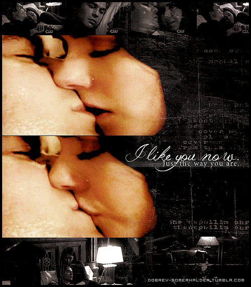 vampire diaries damon and elena kiss. Damon and Elena