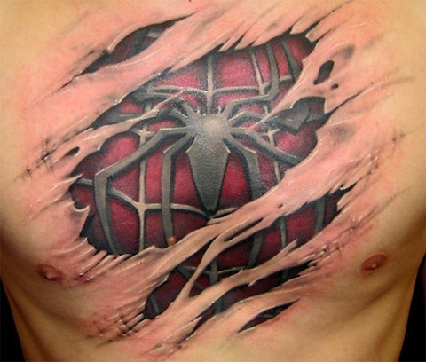 ripped skin tattoo. One of the coolest tattoos I