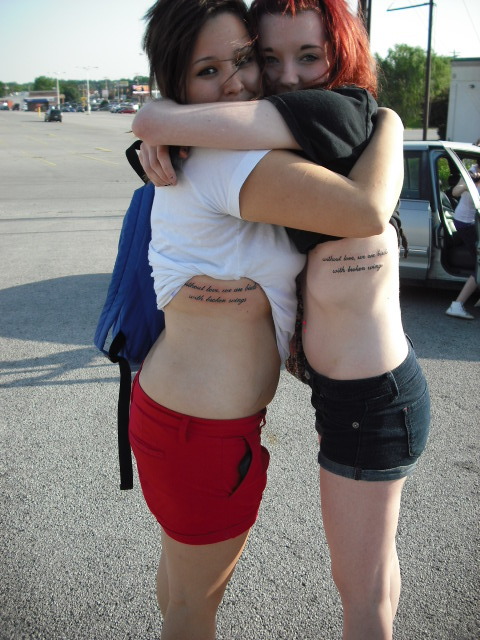 me and my best friend jessica of 4 years got matching tattoo's at body