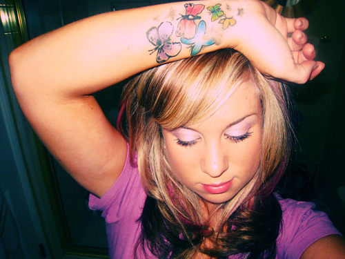 charmed tattoos. pink hair | tattoos