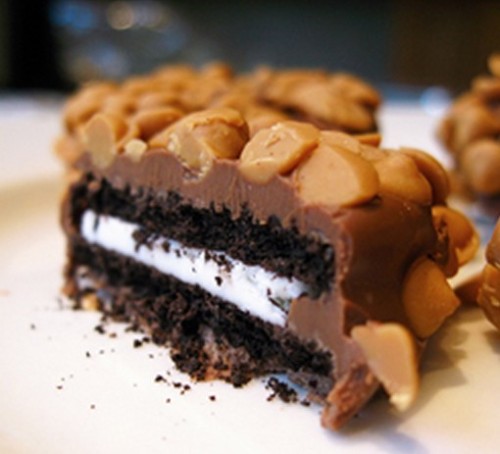 Peanut Topped Chocolate Dipped Oreo (via Kristina)
