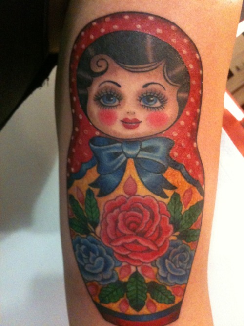 russian doll tattoo. of a russian doll whilst