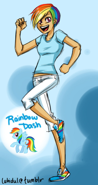 my little pony friendship is magic rainbow dash. Human version of Rainbow Dash