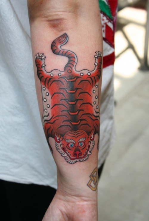 rug tattoo. Tiger Rug Design Tattoo by