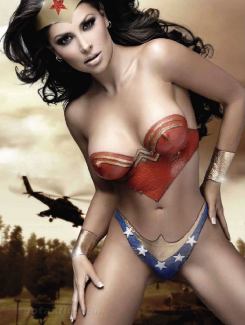 Some Hot Wonder Woman This would be awesome if that body painting didn't 
