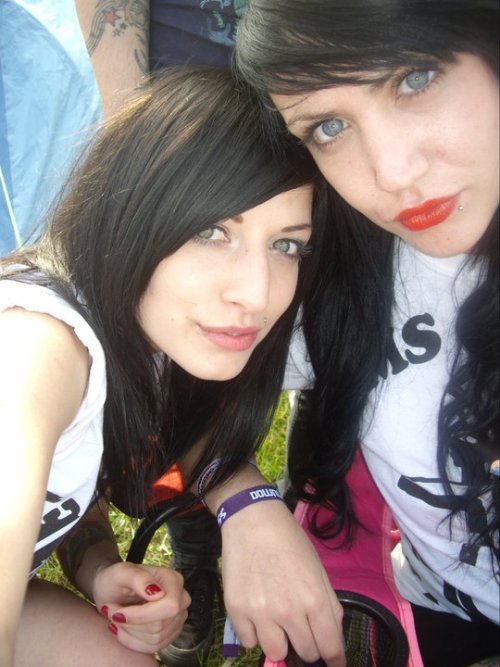 me and Jess Calvesbert at DOWNLOAD FEST for FRONT MAG