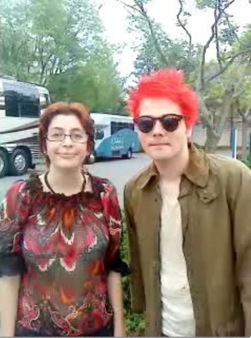 Gerard Way, with a fan.