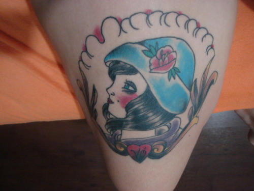 This is my first tattoo Its on my thigh Its one month old