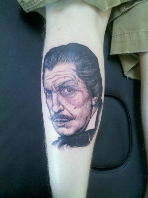 fuckyeahtattoos This is my boyfriend's tattoo of Vincent Price