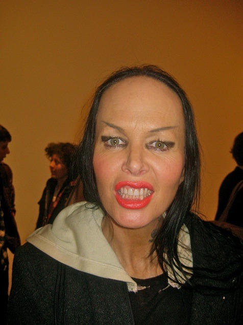 Kembra Pfahler at the Whitney Museum Bienniale 2010photo Gerry Visco