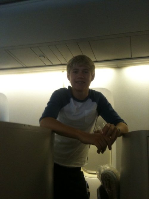 Niall Horan on the plane :) 