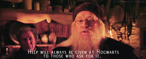 Image result for help will always be given at hogwarts to those who deserve it gif
