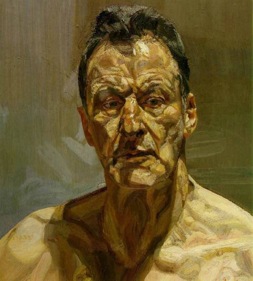 Reflection (self portrait) 1985; Oil on canvas, 56.2 x 51.2&#160;cm; Private collection (via  Paul Payne)