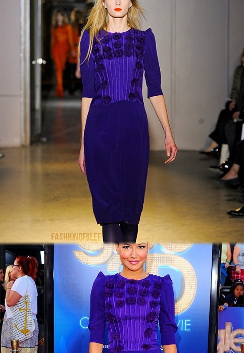 Naya Rivera at the premiere of Twentieth Century Fox’s Glee: The 3D Concert Movie, Los Angeles, August 6, 2011
Rue du Mail Fall 2011 Ready-To-Wear Dress
Worn with: Walter Steiger pumps