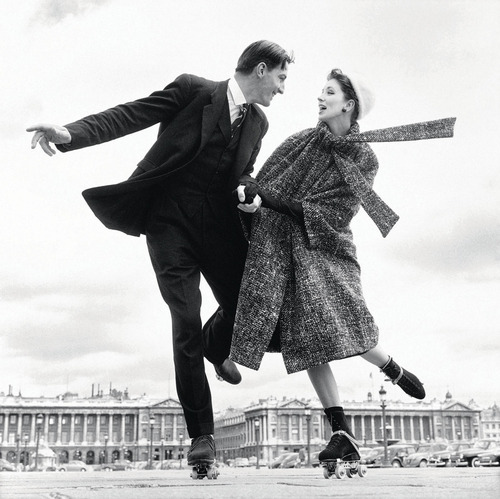 Suzy Parker on skates She is wearing Dior in Paris 1950 8217