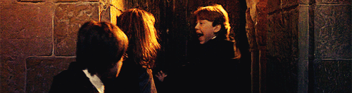 Rony: Alohomora?
Hermione: Livro Padrão de Feitiços, capítulo 07. 
Harry Potter e a Pedra Filosofal
