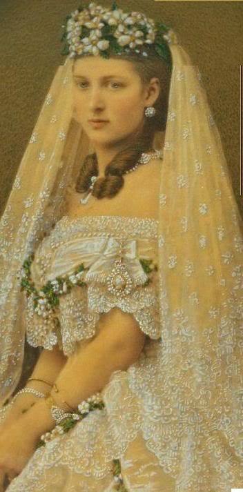 Princess Alexandra of Denmark later Queen of England on her wedding day 