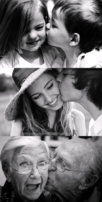 love cute couples adorable Black and White young love old couples 