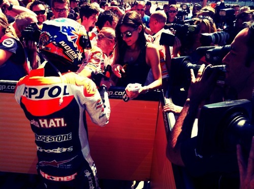 Casey and Adriana Stoner at Indy Parc Ferm 
