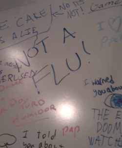 I spotted this tribute to Left 4 Dead&#8217;s survivor graffiti while browsing the marker board wall at the FanGamer booth, PAX Prime 2011.