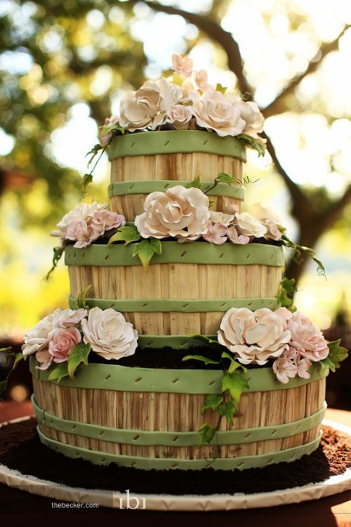 via My wedding ideas cute country cake replace with purple flowers